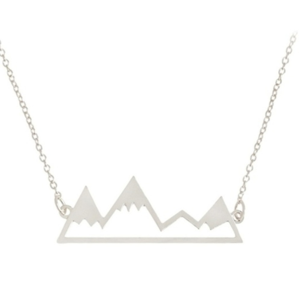 Snow Mountain Silver Necklace Size